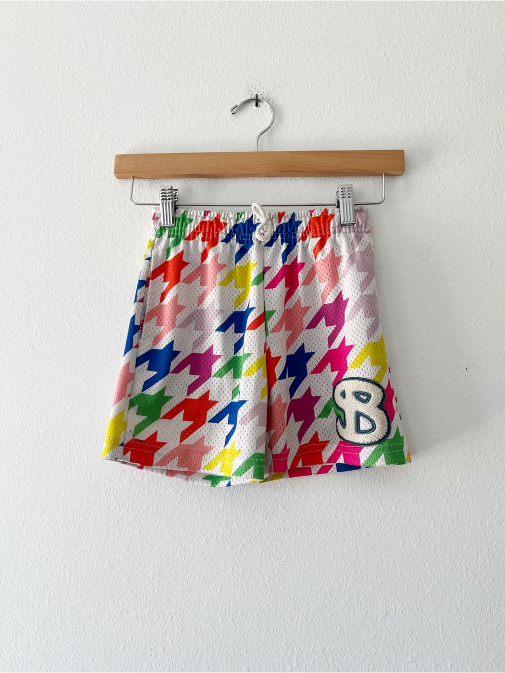 BKTSQD | Rainbow Houndstooth Basketball Shorts | YM